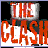 Static pixelated icon featuring bold red text "THE CLASH" on a black background with white and gray accents, rendered in low-resolution digital art style.