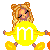 Pixel art characters in M&M candy shell colors hold hands with yellow, green, red, blue icons and text below them.