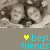 Pixelated image of two smiling people with dark hair and light clothing, below which is cyan text reading 'best friends' next to a yellow heart symbol.