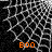 white chain-link fence on black background with orange 'BOO' text, showing subtle pixel shifts across frames