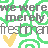 Animated icon with repeating green wave patterns, yellow hearts, and layered text reading "we were merely freshman" in gray and orange.