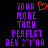 Pixelated purple text on black background with red heart symbol above 'YOUR' in left ; identical right lacks the heart