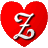 Nine red heart-shaped icons with white stylized Z letters on a gray background, arranged in three of three