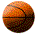 Three pixelated basketballs with orange and brown tones on a gray background, each showing distinct surface patterns.