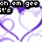 Pixelated text on a white background with purple heart outlines, showing variations in visible words across frames.