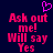 Pixelated pink text on dark blue background with a pink heart symbol above the text.