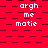 Red background with dark purple checkered pattern and white text reading 'argh me matie' repeated across the image.