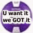 Four purple circular icons with white text overlays arranged in a , each displaying different phrases