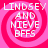 Four identical pink spiral patterns with white text reading "LINDSEY AND NIEVE BFFS" arranged in a on a solid pink background