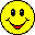 Two yellow pixelated smiley faces side-by-side, one with a standard grin and the other sticking out its tongue.