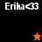 Four display "Erika<33" text with a star symbol changing color and background hues across sections
