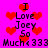Pixelated text and red hearts on a bright pink background with repeated phrases and symbols.