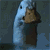 Animated sequence of a duck's head with changing mouth positions against a dark blue background.