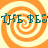 Four orange and white spiral patterns arranged in a with teal text reading "THE BEST" overlaid on each spiral