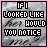 A 5x5 contact sheet of animated frames showing a pixelated text-based icon with changing letter colors and slight variations in the phrase "IF I LOOKED LIKE HER WOULD YOU NOTICE" against a gray background.