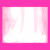 A pink and white pixelated animation showing a transition from an empty frame to text reading 'Liga' with decorative elements.