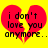 Red broken heart with black text on yellow background, two identical frames side-by-side.