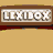 Animated sequence of isometric lettered cubes with 'LEXIBOX' banners, showing shifting cube arrangements and color changes on faces.