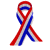 A contact sheet of 10 animated frames showing a red, white, and blue ribbon icon with subtle color variations across frames on a transparent background.