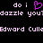 Pixelated text and a heart symbol on a black background with repeated phrases and partial names.