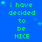Blue background with green text repeating 'i have decided to be NICE' and light blue stars scattered throughout.