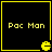 Four identical black square with yellow borders, each containing 'Pac Man' text and a yellow Pac-Man icon in the bottom-right corner