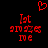 Red pixelated text and heart symbol on black background, with two identical side-by-side arrangements of letters.