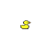 Two yellow duck icons with brown beaks and black eyes, positioned side-by-side on a white background.