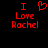 Red pixelated text and heart symbol on black background, with one version showing a broken heart shape.
