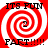 Red and white spiral pattern with black text reading "ITS FUN" and "FART!!!!!" in four quadrants, each with a small number 2 at the spiral center.