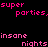 A static contact sheet of 10 animated frames from a buddy icon showing pink pixelated text on black background with repeated phrases and one gray panel.