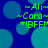 ~Ali~ ~Coro~ *IBFF* text in green pixelated font on blue background with cyan circles; static image with no visible motion changes.