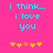 Cyan pixelated text on bright pink background with yellow and orange heart symbols below, showing animation change in heart colors.