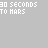 Static pixel art displays '30 SECONDS TO MARS' text with red underline variations across six positions on gray background