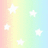 Pixelated rainbow gradient background with white stars and black text reading "samantha & cole forever <3" on the right.