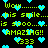 Pixelated text and cyan hearts on black background with repeated phrases and symbols.