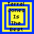 Four identical pixelated icons arranged in a , each displaying "Terrel Jones Is The Best" text within nested blue and yellow squares