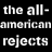 Static pixelated text icon with white letters on black background reading 'the all-american rejects' in three lines.