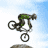 Animated contact sheet of a BMX rider performing tricks against a blue sky background, displayed as 3x3 grid of sampled frames with visible motion blur and transparency effects.