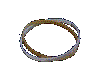 Animated sequence of interlocking rings transitioning from overlapping loops to crossed and separated forms against a gray background.