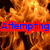 Animated fire background with text overlays: 'Attempting' in blue-red gradient, 'To give' in blue-red gradient, and 'A DAMN!' in yellow-black outline.