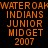 Pixelated orange text on black background with white rectangular overlays shifting across of text