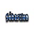 Pixelated blue and black icon with a stylized design resembling a vehicle or mechanical object on a white background.