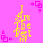 A static image with a bright pink background featuring yellow text reading "I Am The Best" and scattered purple square patterns.