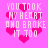 Pixelated pink background with repeated white text and heart symbols in various states of blur.