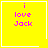 Yellow square icon with pink text 'i love Jack' and white border; one frame has a small heart, another a star.