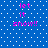 Blue background with white dots and pink text reading 'let it snow!!' in two identical vertical arrangements.