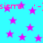 A static image with a bright cyan background filled with scattered pink stars and repeated text 'sierra' in matching pink color.