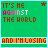 Green background with orange text reading "IT'S ME AGAINST THE WORLD" and "AND I'M LOSING", featuring pixelated color variations in the word "AGAINST" across frames.