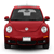 Red pixelated car icon with rounded headlights, orange turn signals, and a white license plate, viewed from the front against a white background.